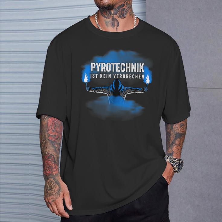 With Pyrotechnik Ist Kein Krim Pyro Bengalo Blue T-Shirt Geschenke für Ihn