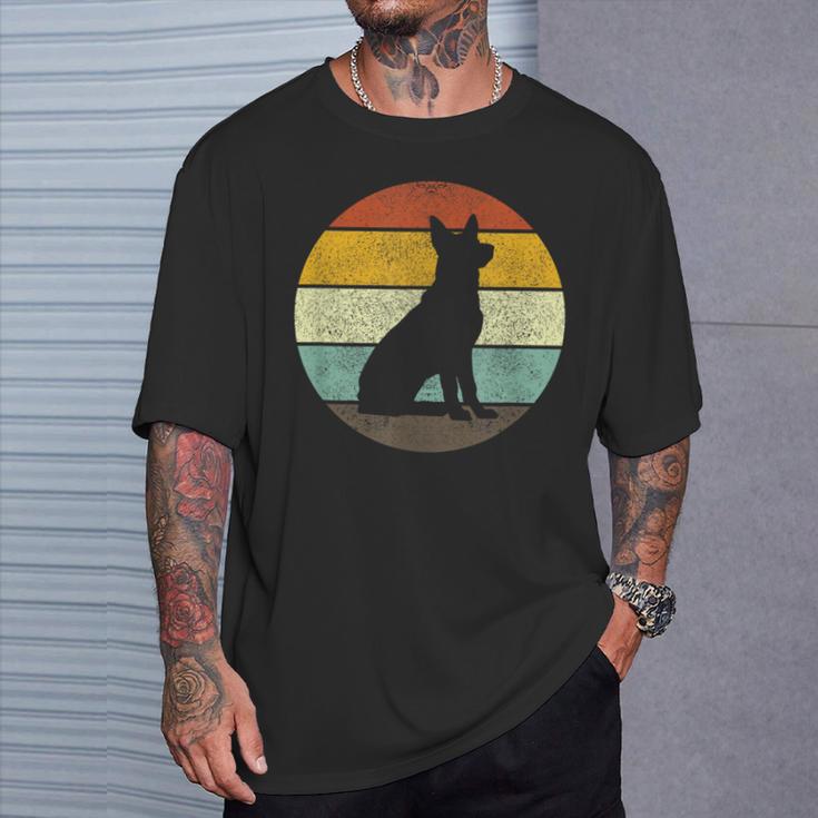 Retrointage German Shepherd Dog T-Shirt Geschenke für Ihn