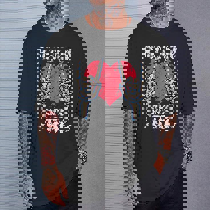 Rockin Desde 1964 Rock & Roll Cumpleaños Retro Rock And Roll Camiseta unisex Regalos para él