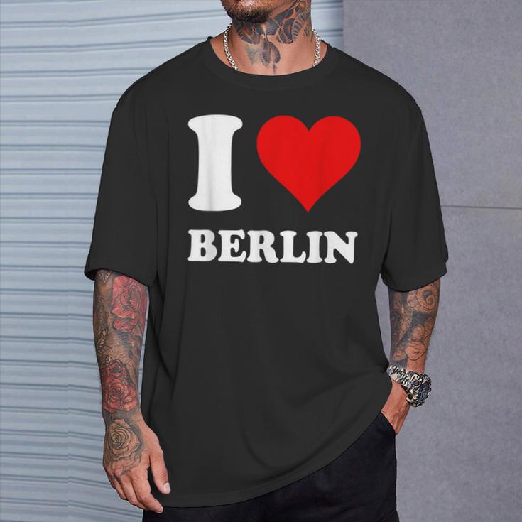 Rotes Herz Ich Liebe Berlin T-Shirt Geschenke für Ihn