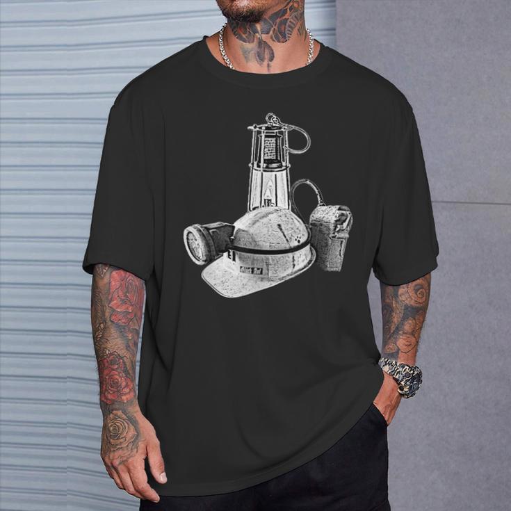 Ruhrpott Jumper Miner Helmet Grubenlampe Glück On T-Shirt Geschenke für Ihn