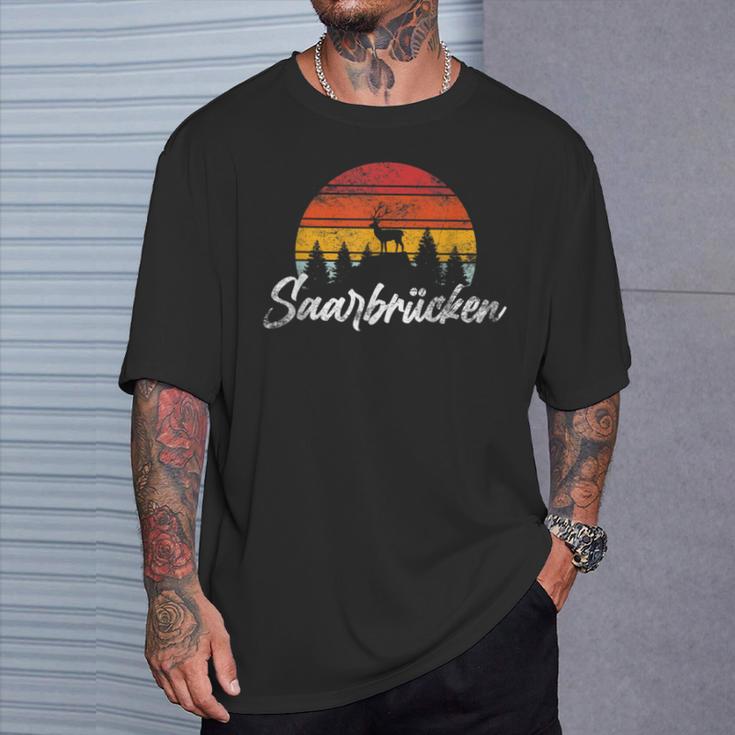 Saarbrücken Deerintage Heimat Souvenir Saarbrücken T-Shirt Geschenke für Ihn