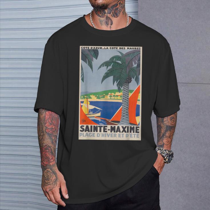 Sainte Maxime France Travel T-Shirt Geschenke für Ihn