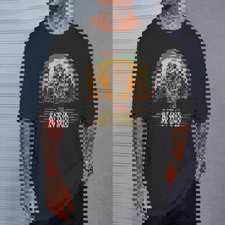 San Antonio Sugar Skull Cinco De Mayo Fiesta Matching T-Shirt Gifts for Him