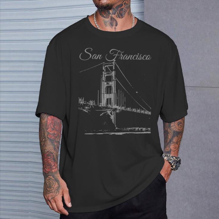 San Francisco Golden Gate Bridge California Usa Souvenir T-Shirt Geschenke für Ihn