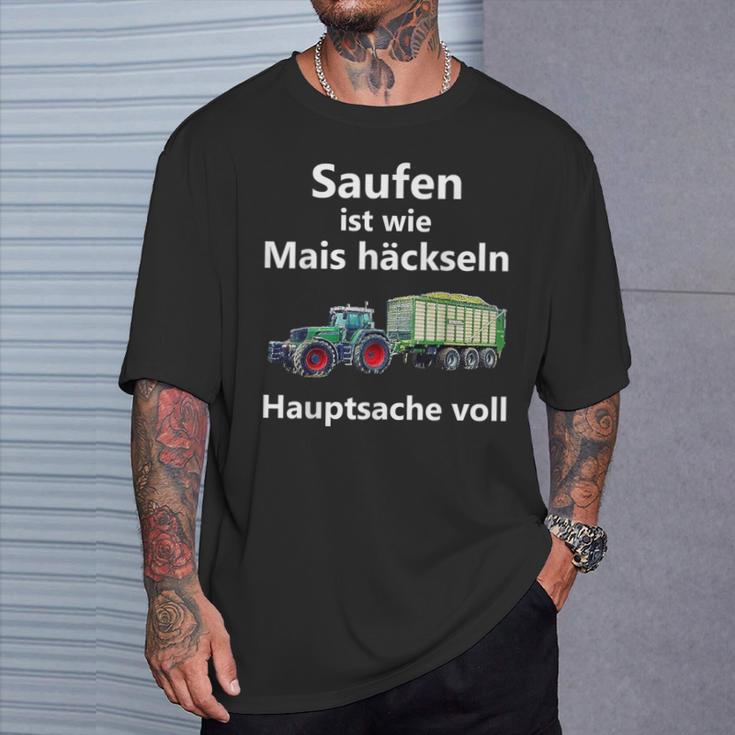 Saufen Ist Wie Mais Häckeln Hauptsachetoll T-Shirt Geschenke für Ihn