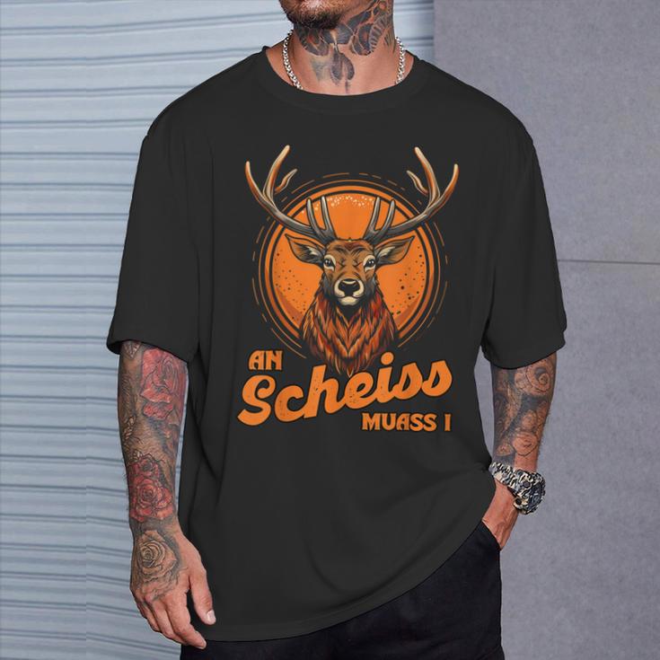 An Scheiss Muass I Deer Suit Costume Oktoberfest T-Shirt Geschenke für Ihn