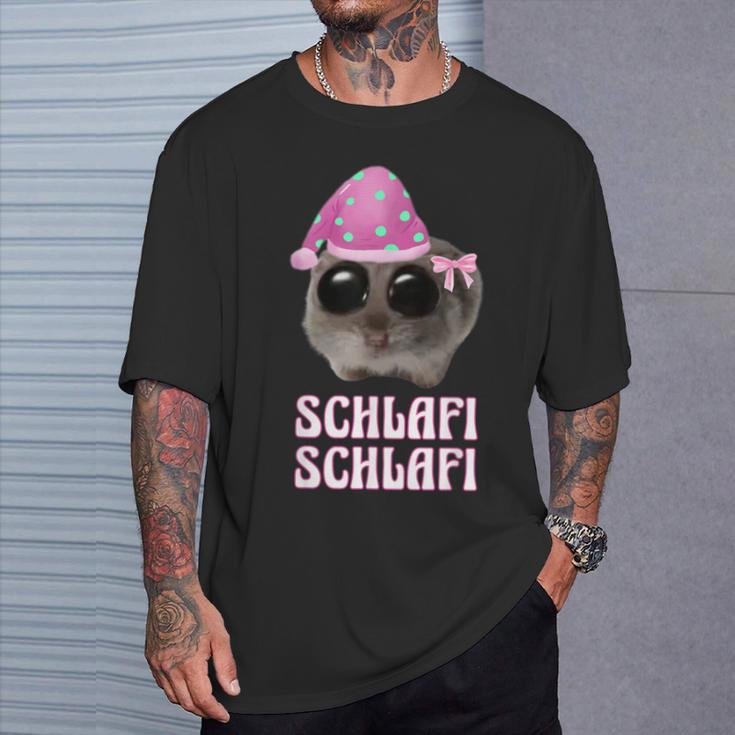 Schlafi Schlafi Sad Hamster Hamstie Meme Sleep T-Shirt Geschenke für Ihn