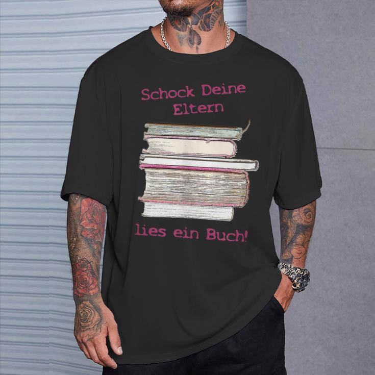 Schock Deine Eltern Lies Ein Buch S T-Shirt Geschenke für Ihn