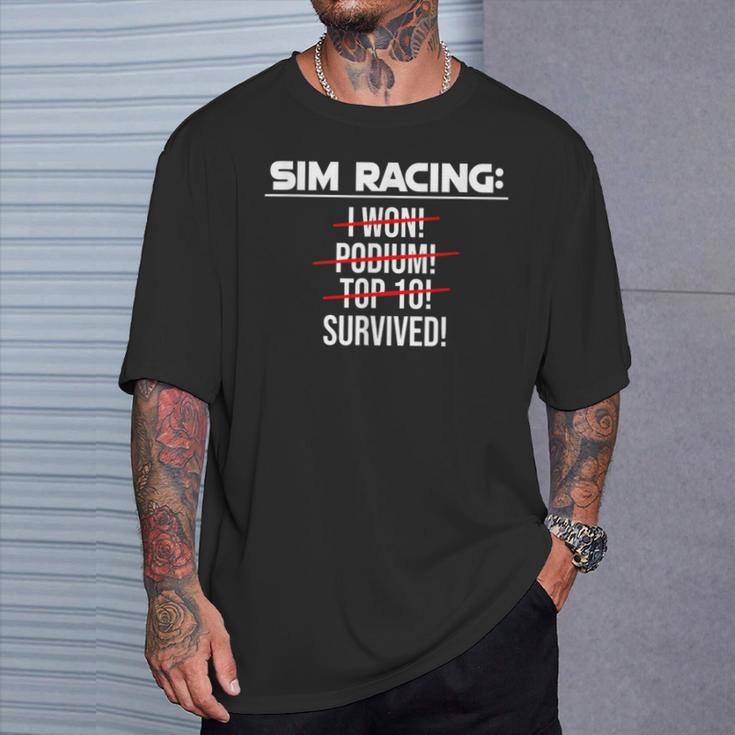 Simracing Gaming Sring Wheel Racing Game Simulator T-Shirt Geschenke für Ihn