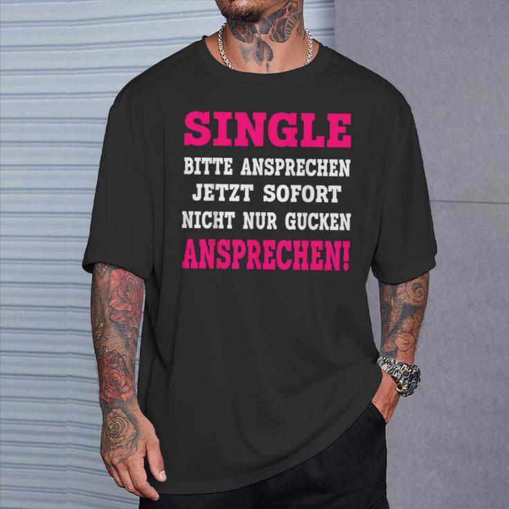 Single Please Atten T-Shirt Geschenke für Ihn