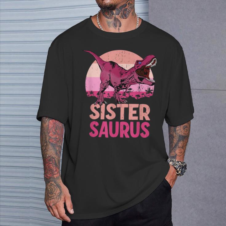 Sister Saurus Sister Saurus Dinosaur Family T-Shirt Geschenke für Ihn