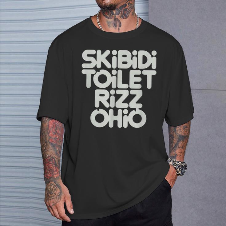 Skibidi Toilet Rizz Ohio Meme Retro Vintage Birthday T-Shirt - Seseable