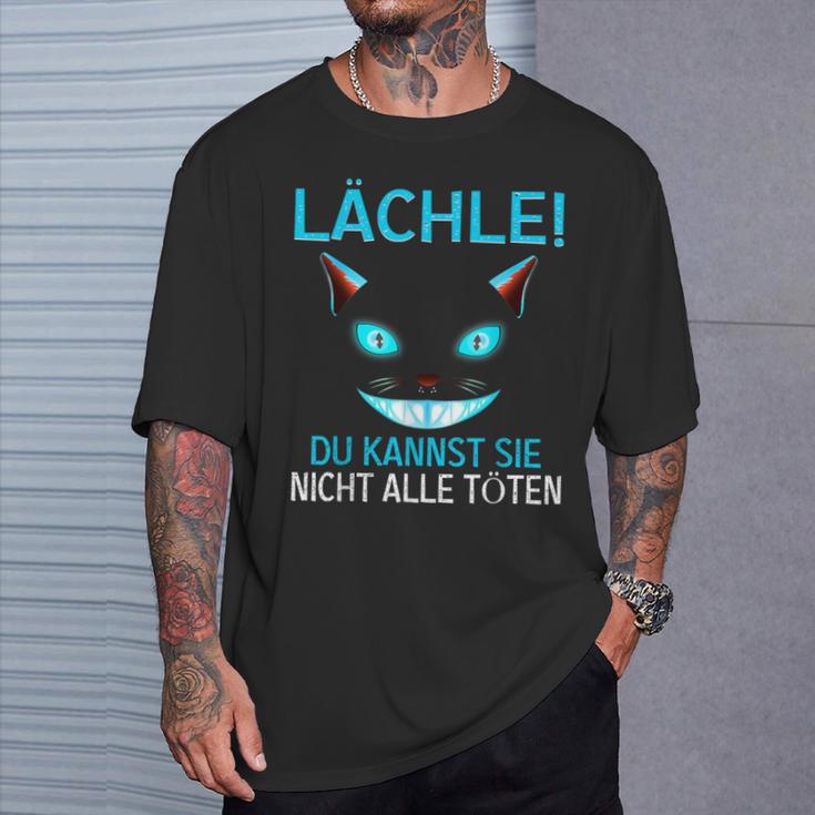 Smile Du Kannst Sie Nicht Alle Köten Cheshire Cat T-Shirt Geschenke für Ihn