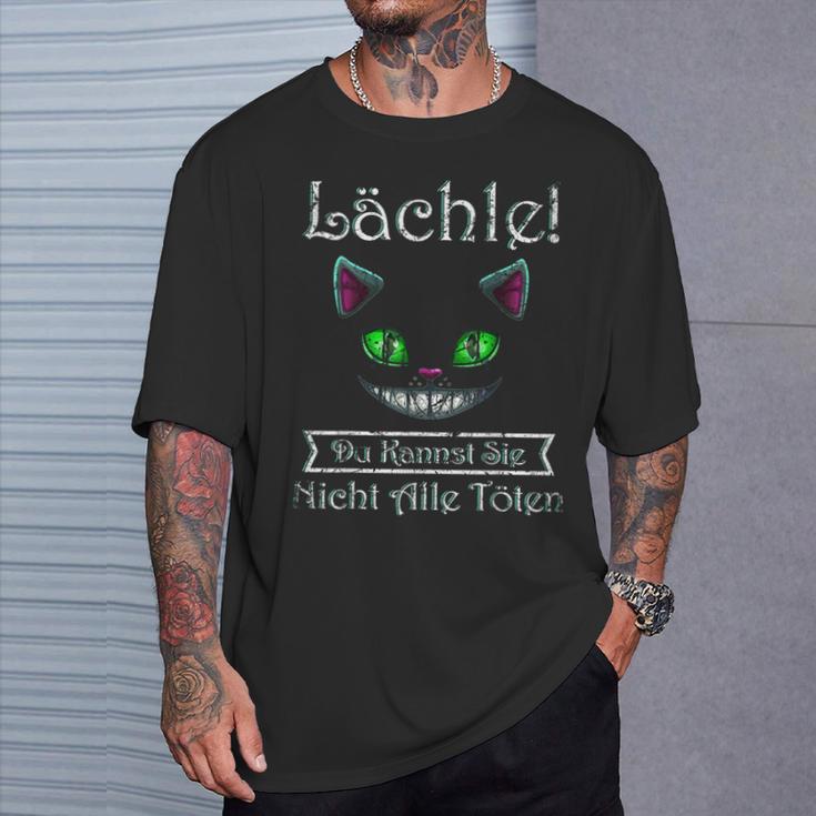 Smile Du Kannst Sie Nicht Alle Töten Cheshire Cat T-Shirt Geschenke für Ihn