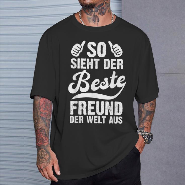 So Sieht Der Beste Freund Der Welt Aus Lustig Freundschaft T-Shirt Geschenke für Ihn