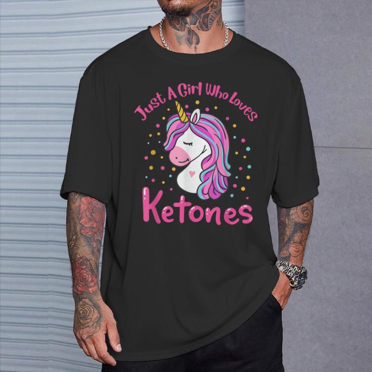 Solo Una Chica Que Ama Las Cetonas Dieta Cetogénica Divertida Keto Camiseta unisex Regalos para él