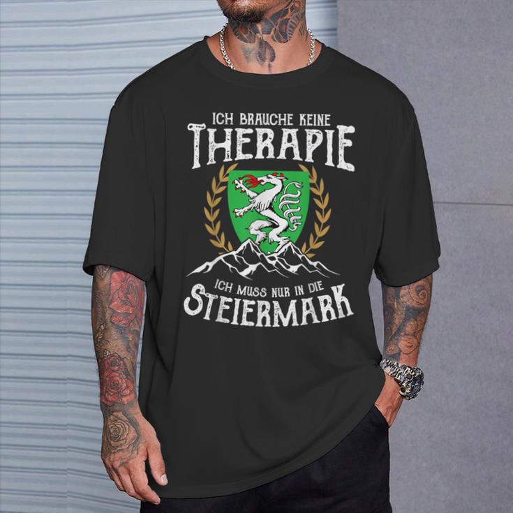 Steiermark Wappen Keine Therapie Steirer Austria T-Shirt Geschenke für Ihn