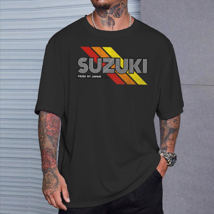 Suzuki Japanese Family Name Retro Vintage T-Shirt Gifts for Him