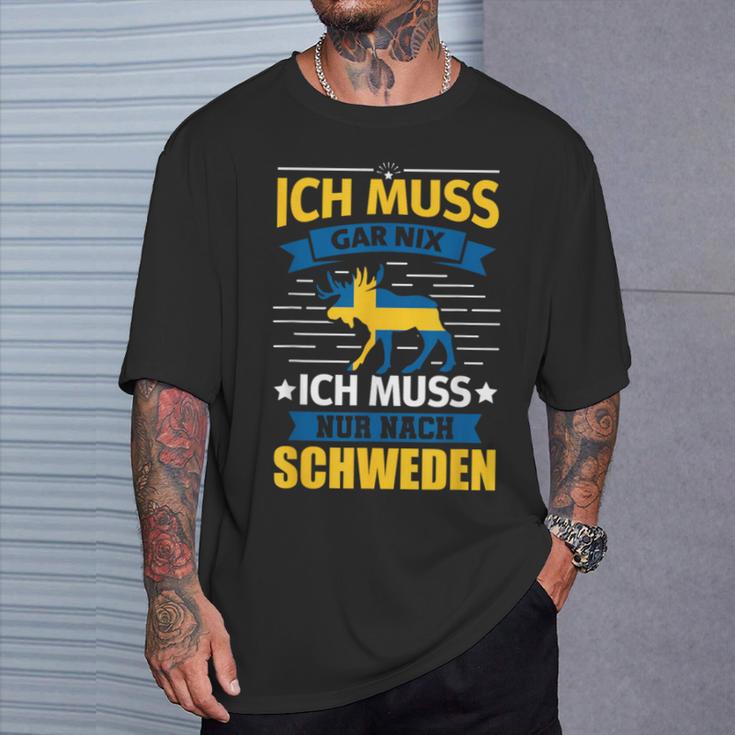 Sweden Ich Muss Nur Nach Sweden Ich T-Shirt Geschenke für Ihn