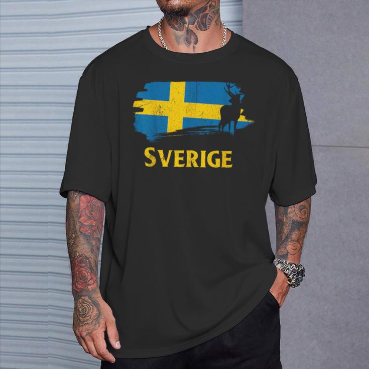 Sweden Sverige Norden Elkiking Scandinavia T-Shirt Geschenke für Ihn