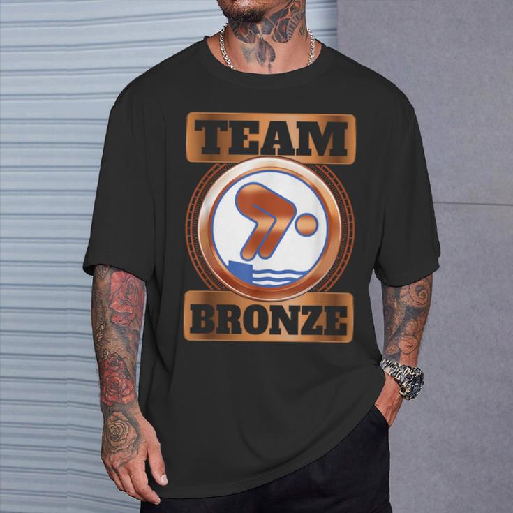 Swimming Badge Bronze Swimmer S T-Shirt Geschenke für Ihn