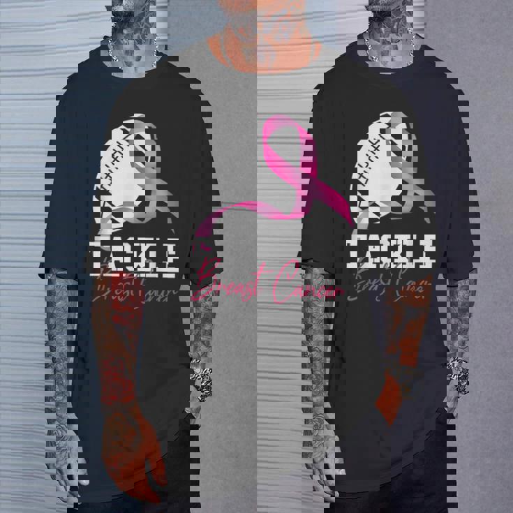 Tackle Breast Cancer Breast Cancer Awareness T-Shirt Gifts for Him