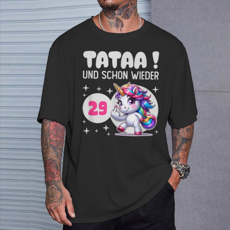 Tataa Und Schon Wieder 29 Einhorn Middle Finger T-Shirt Geschenke für Ihn