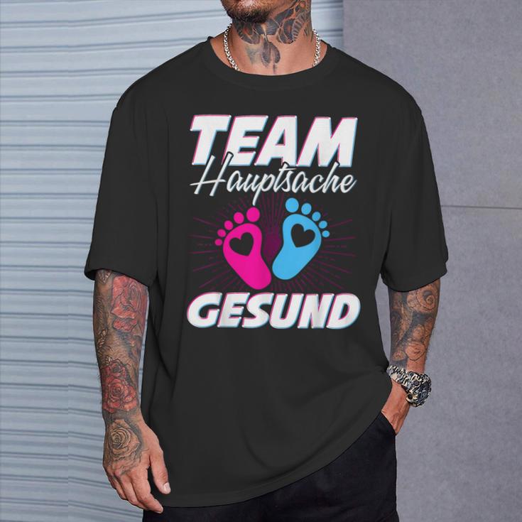 Team Hauptsache Gesund Gender Reveal T-Shirt Geschenke für Ihn