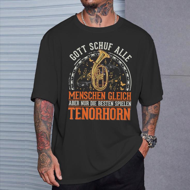 Tenor Horn Gott Tenor Hornist T-Shirt Geschenke für Ihn