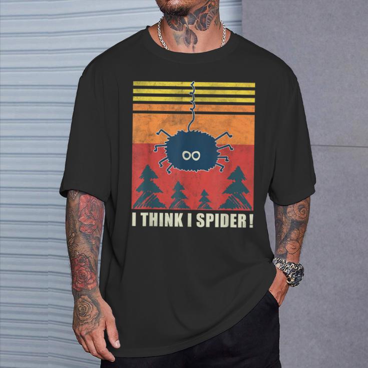 I Think I Spider Retro I Believe I Spider T-Shirt Geschenke für Ihn