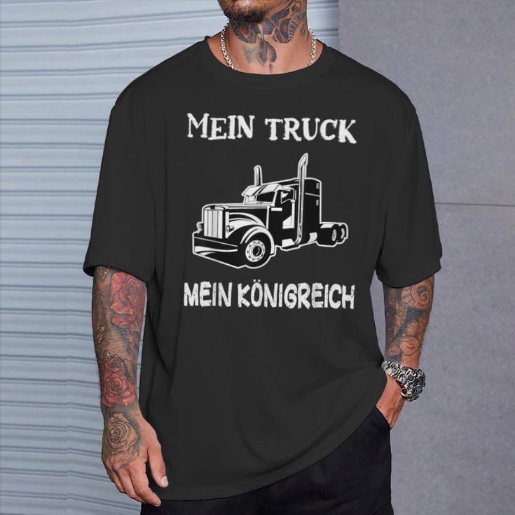 Trucker My Truck My Kingdom Saddle Pull Truck Driver T-Shirt Geschenke für Ihn