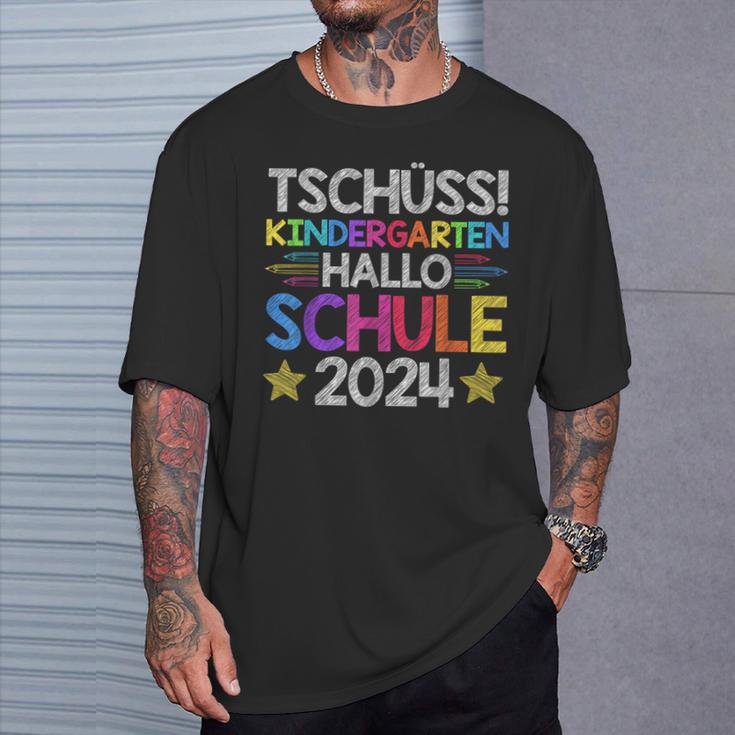 Tschüss Kindergarten Hello School 2024 Graduate T-Shirt Geschenke für Ihn