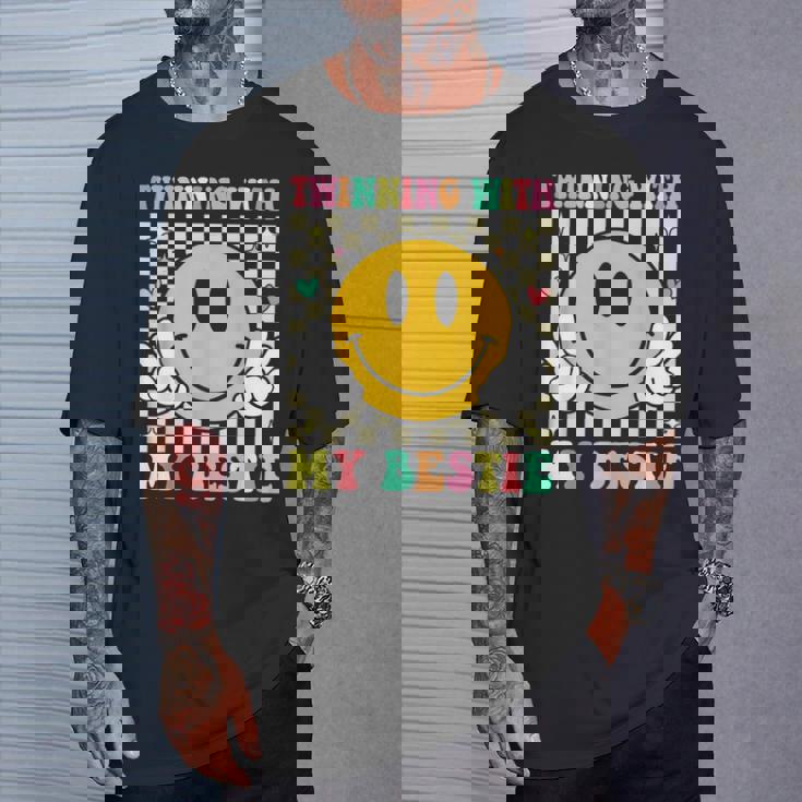 Twinning With My Bestie Twin Matching Twins Day Best Friend T-Shirt Gifts for Him