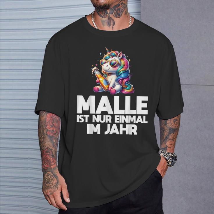 Unicorn Party Fun Malle Ist Nur Einmal Im Jahr T-Shirt Geschenke für Ihn