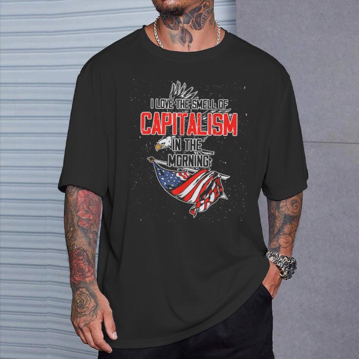 Usa Freiheit Aktien Ich Liebe Den Geruchon Kapitalism T-Shirt Geschenke für Ihn