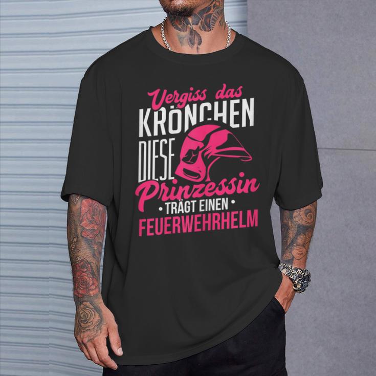 Vergiss Krönchen Princess Fireman Helmet T-Shirt Geschenke für Ihn