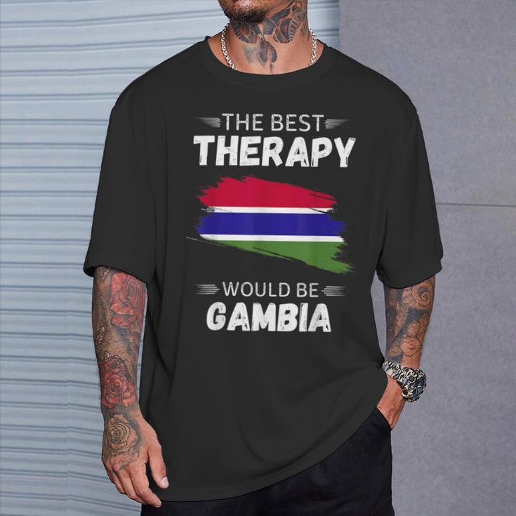 Vintage Gambia Die Beste Therapie Wäre Gambia T-Shirt Geschenke für Ihn