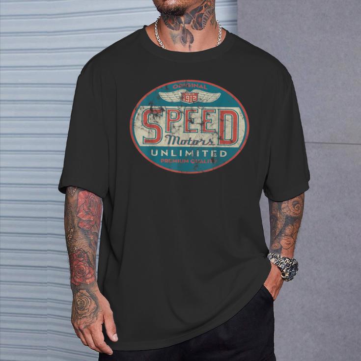 Vintage Speed Motor Distressed For And S T-Shirt Geschenke für Ihn