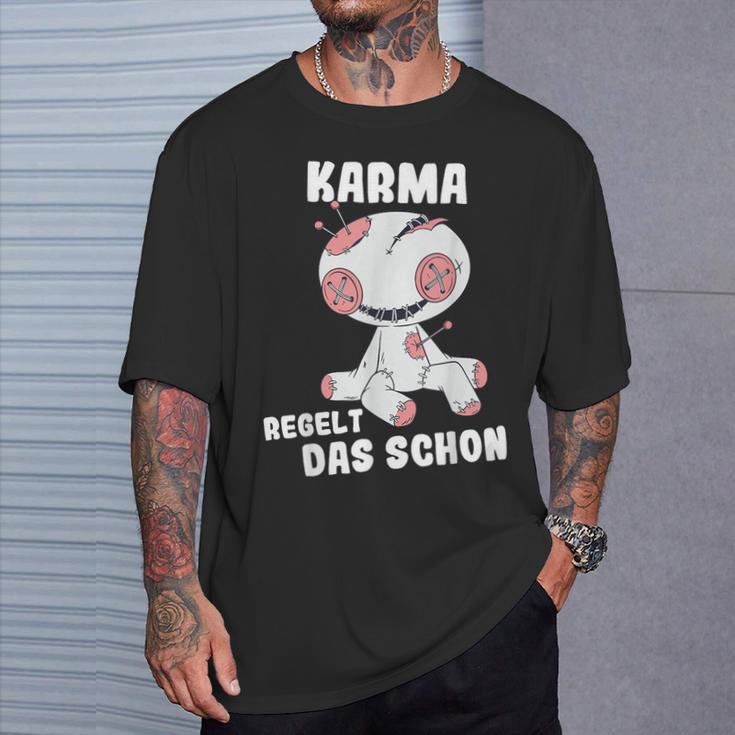 Voodoo Doll Sarcasm Karma Regelt Das Schon T-Shirt Geschenke für Ihn