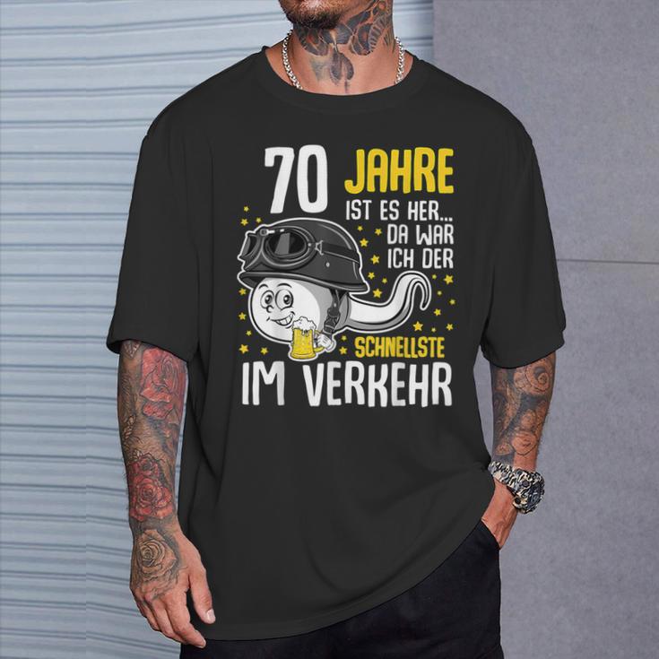 Vor 70 Jahren Der Fastest In Traffic 70Th Birthday Man T-Shirt Geschenke für Ihn