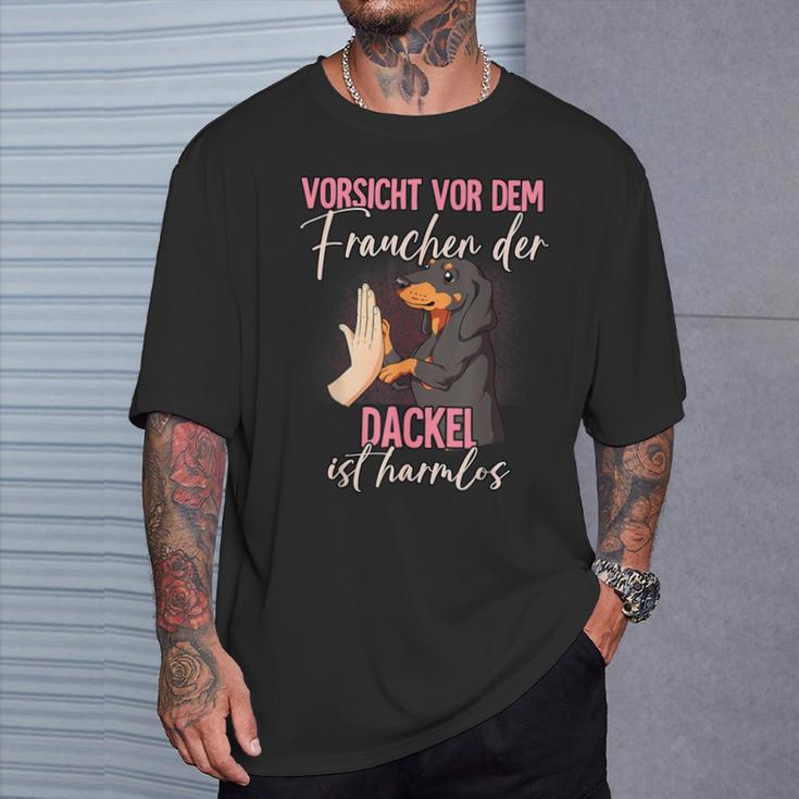 Vorsichtor Dem Frauchen Dachshund T-Shirt Geschenke für Ihn