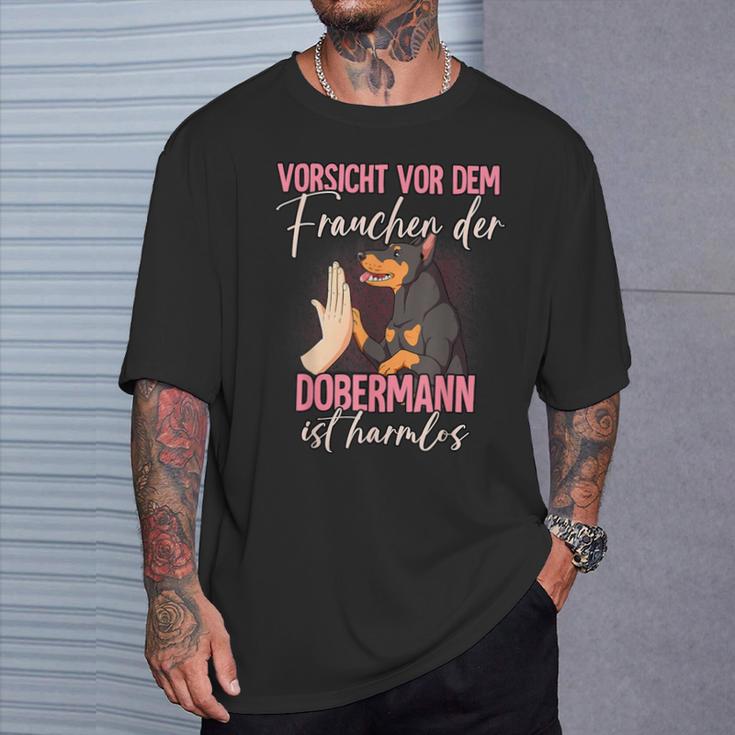 Vorsichtor Dem Frauchen Dobermann T-Shirt Geschenke für Ihn