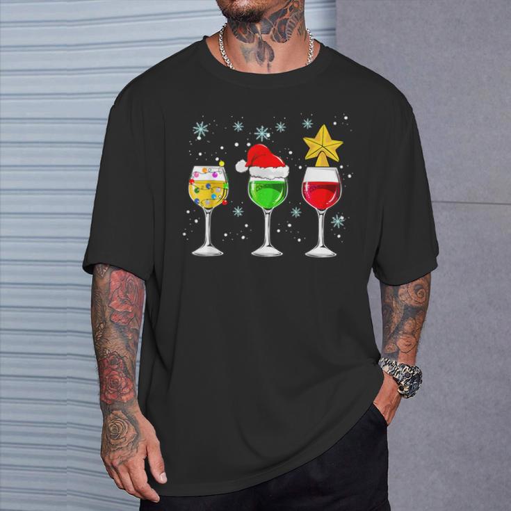 Weihnachten Prosecco Wein Lustiges Sekt Weinglas Geschenk T-Shirt Geschenke für Ihn