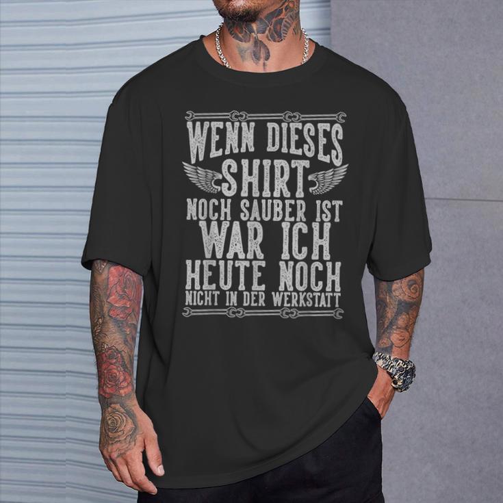 Wenn Dieses Noch Sauber Ist Werkstatt Kfz Mechanik T-Shirt Geschenke für Ihn