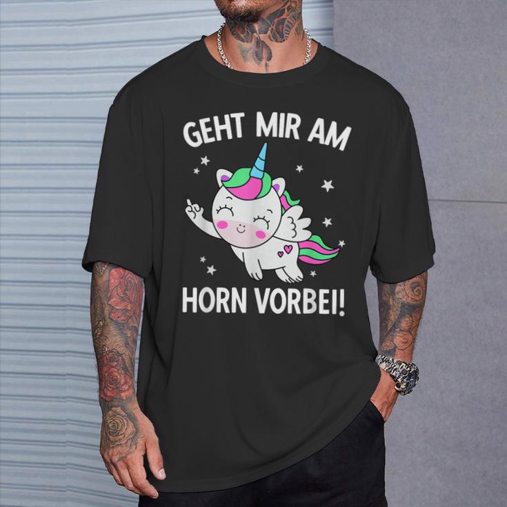 Women's Geht Mir Am Hornorbei Unicorn T-Shirt Geschenke für Ihn