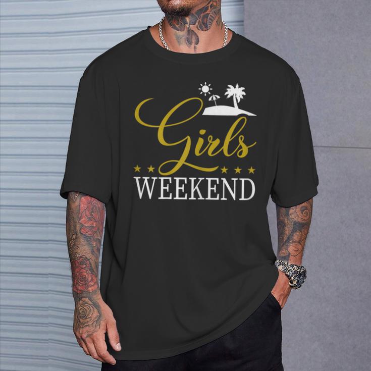 Women's Girls' Weekend Present Women's Weekend Girls' Strip T-Shirt Geschenke für Ihn