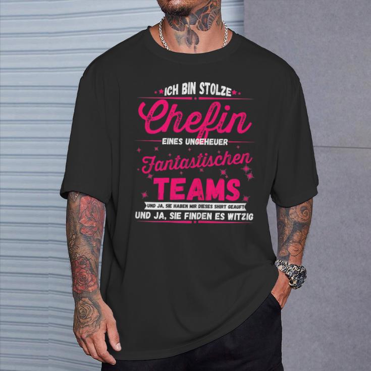 Women's Ich Bin Stolze Chefin Eines Unheuer Fantastische Teams T-Shirt Geschenke für Ihn