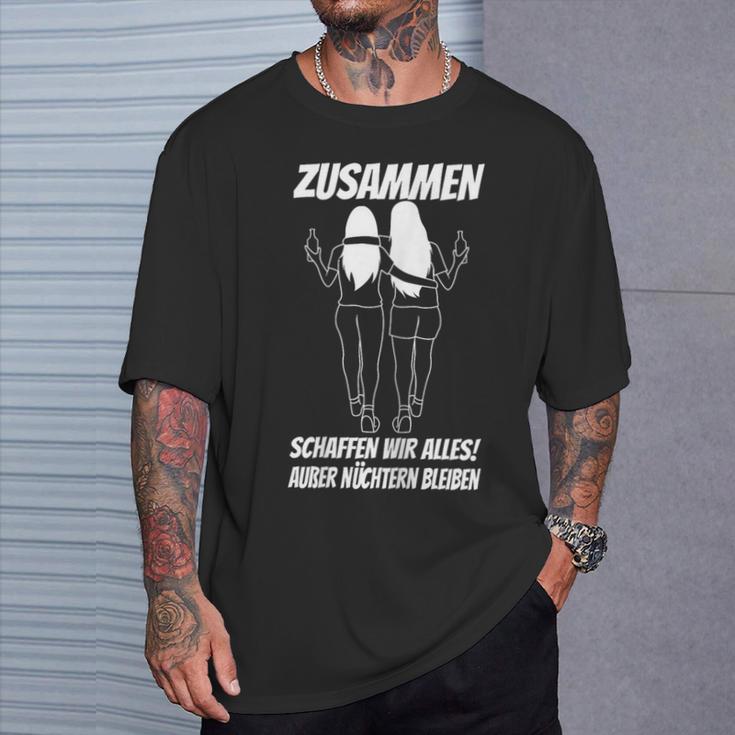 Women's Together Wir Alles Außer Sober Bleiben T-Shirt Geschenke für Ihn