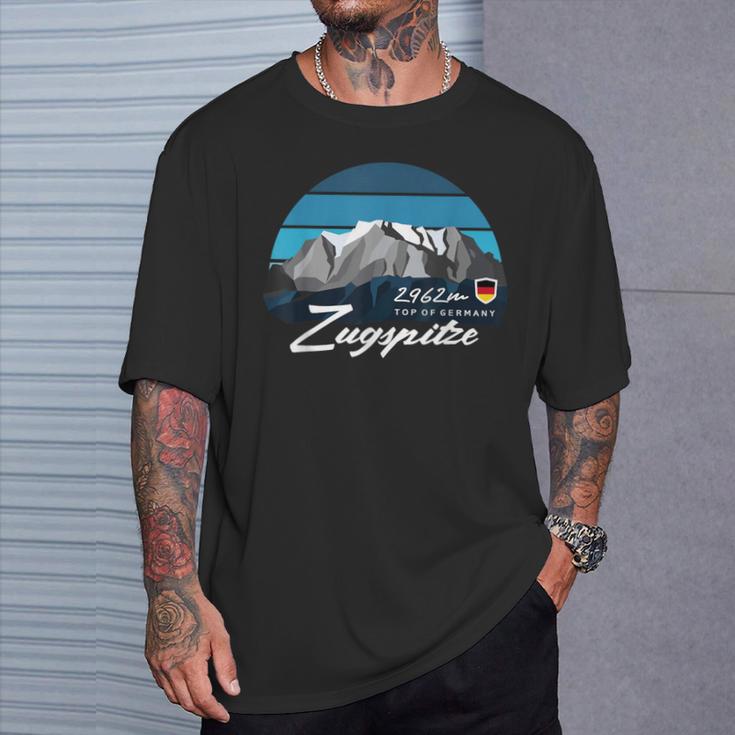 Zugspitze Garmisch Partenkirchen Bayern Germany Flag T-Shirt Geschenke für Ihn